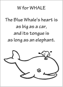 English printable resources: Whale readers