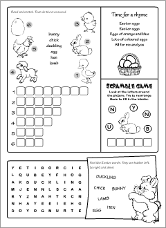 Easter worksheets for learning English