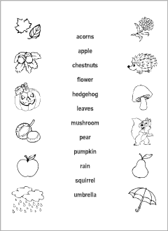 ESL tests: Autumn vocabulary