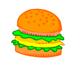 English words: hamburger