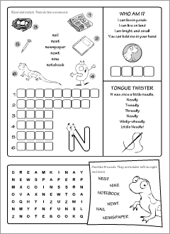 Worksheets for teaching the alphabet