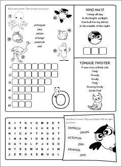 Worksheets for learning the English alphabet