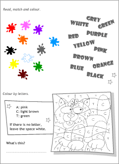 Activity sheets for kids learning English