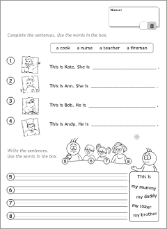 Worksheets to test English