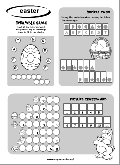 Easter worksheets for teaching English