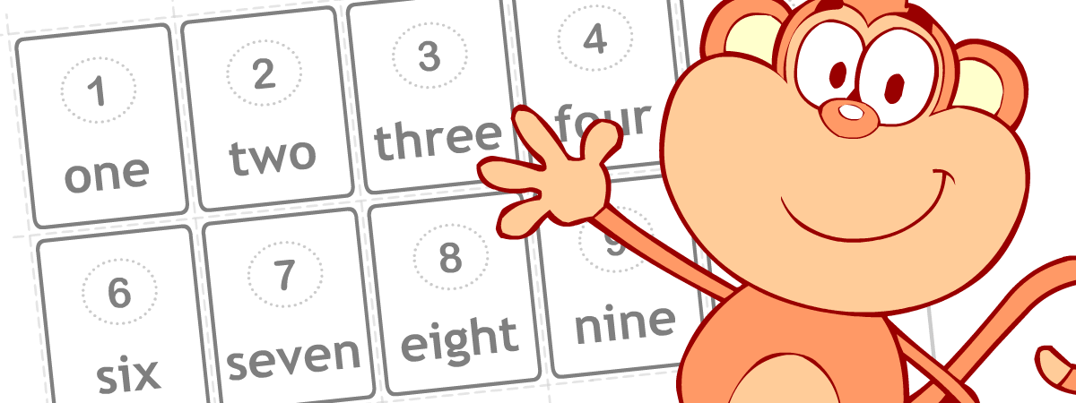 Numbers. English grammar cut activities for kids