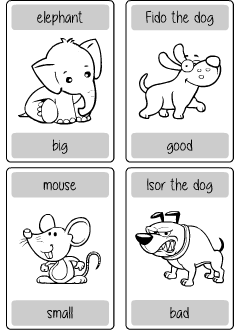 Task cards for learning English adjectives