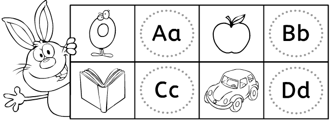 English grammar for kids: ABC domino games