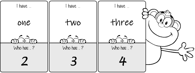 English grammar for kids: numbers loop games