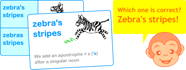Grammar quiz games: possessive nouns