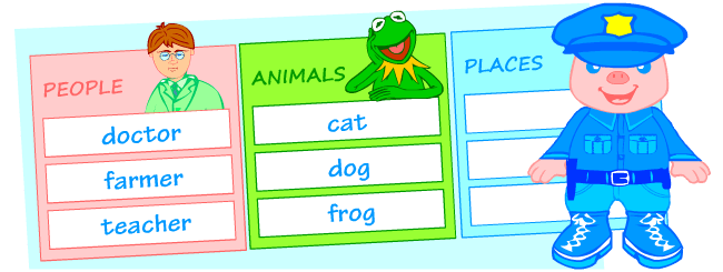 Printable worksheets for learning nouns