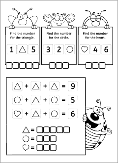Numbers worksheets: logic puzzles