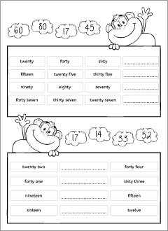 English worksheets: numbers
