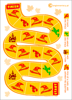 Halloween board games for kids learning English
