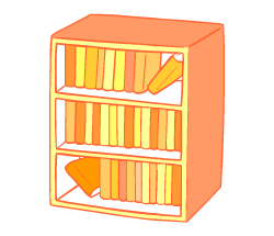 English vocabulary: bookcase