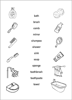 English tests: Bathroom vocabulary