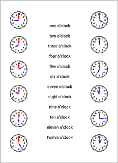 ESL tests for kids: Time vocabulary