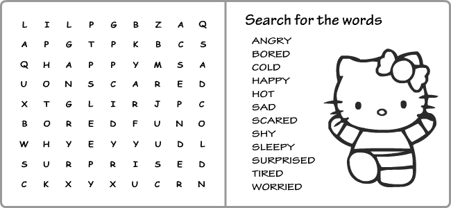 Wordsearch puzzles to practise English