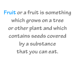 English vocabulary: Fruits