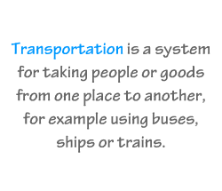 English vocabulary: Transport