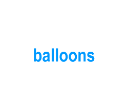 Flashcards: balloons